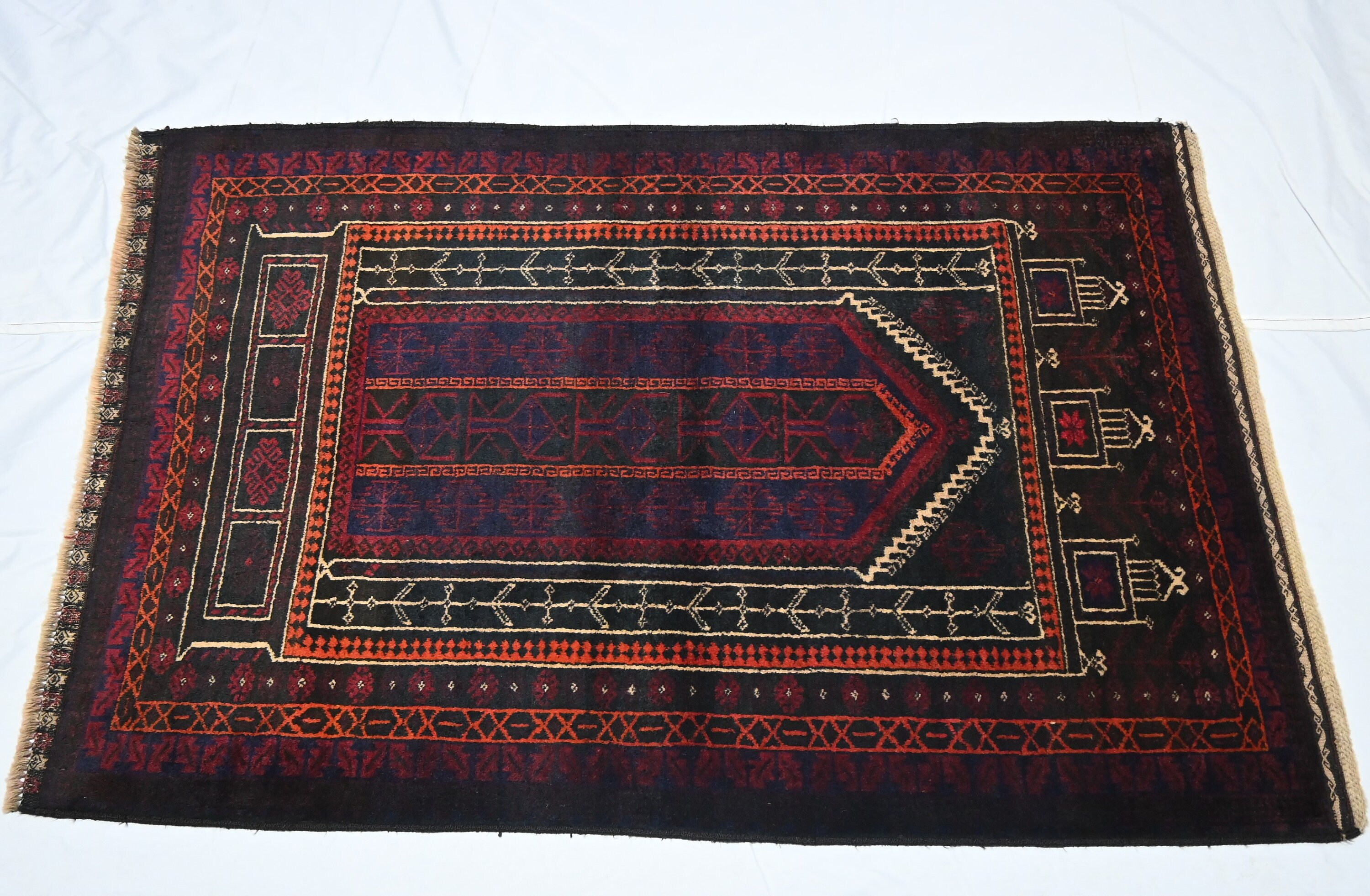 Mosque Rugs Antique Muslim Prayer Rug Afghan Handmade Rug 3.4x4.10 Ft Rug Soft Pile ...