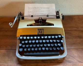 1958 Underwood Quiet tab ACE Reiseschreibmaschine mit Koffer