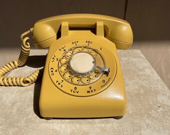 Vintage Gold Rotary phone ITT .