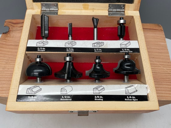 Craftsman Router Bits in Case Vintage Etsy Canada