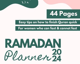 2024 Ramadan Planner Printable | + Quick Tips on Finishing Quran | Ramadan Journal