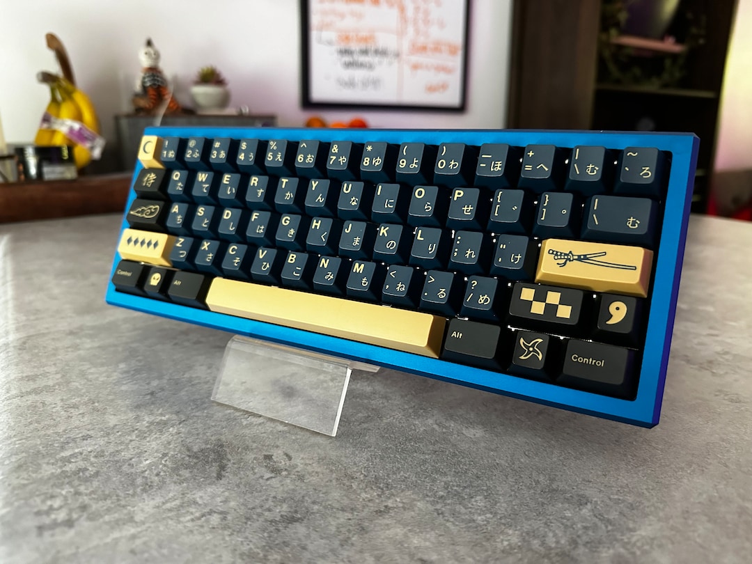 Wilba.tech Salvation Keyboard samurai Blue With GMK Blue Samurai