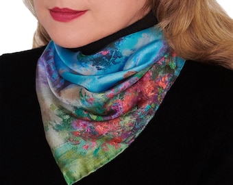 Reverie, 16.5-inch Square Italian Silk Scarf