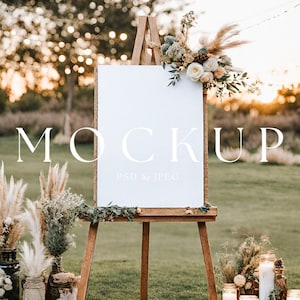 Sign Mockup Wedding Sign Mock up Wedding Welcome Sign Mockup Boho Mockup Poster Mockup Seating Chart Mockup 16x20 Mockup PSD Wedding Mockup
