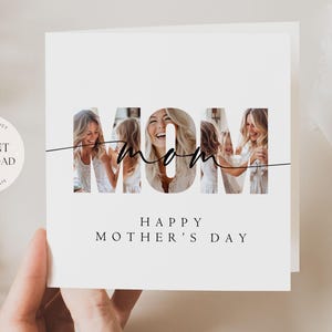 Printable Mother's Day Card Editable Template Personalized Mothers Day Foldable Greeting Card Mommy Mama Mom Custom Gift Instant Download