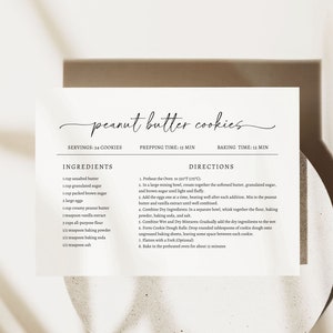 EDITABLE Recipe Card Template Recipe Cards Instant Download Personalized Recipe Card Farmhouse Recipe Card Minimalist Recipe Card Printable image 2