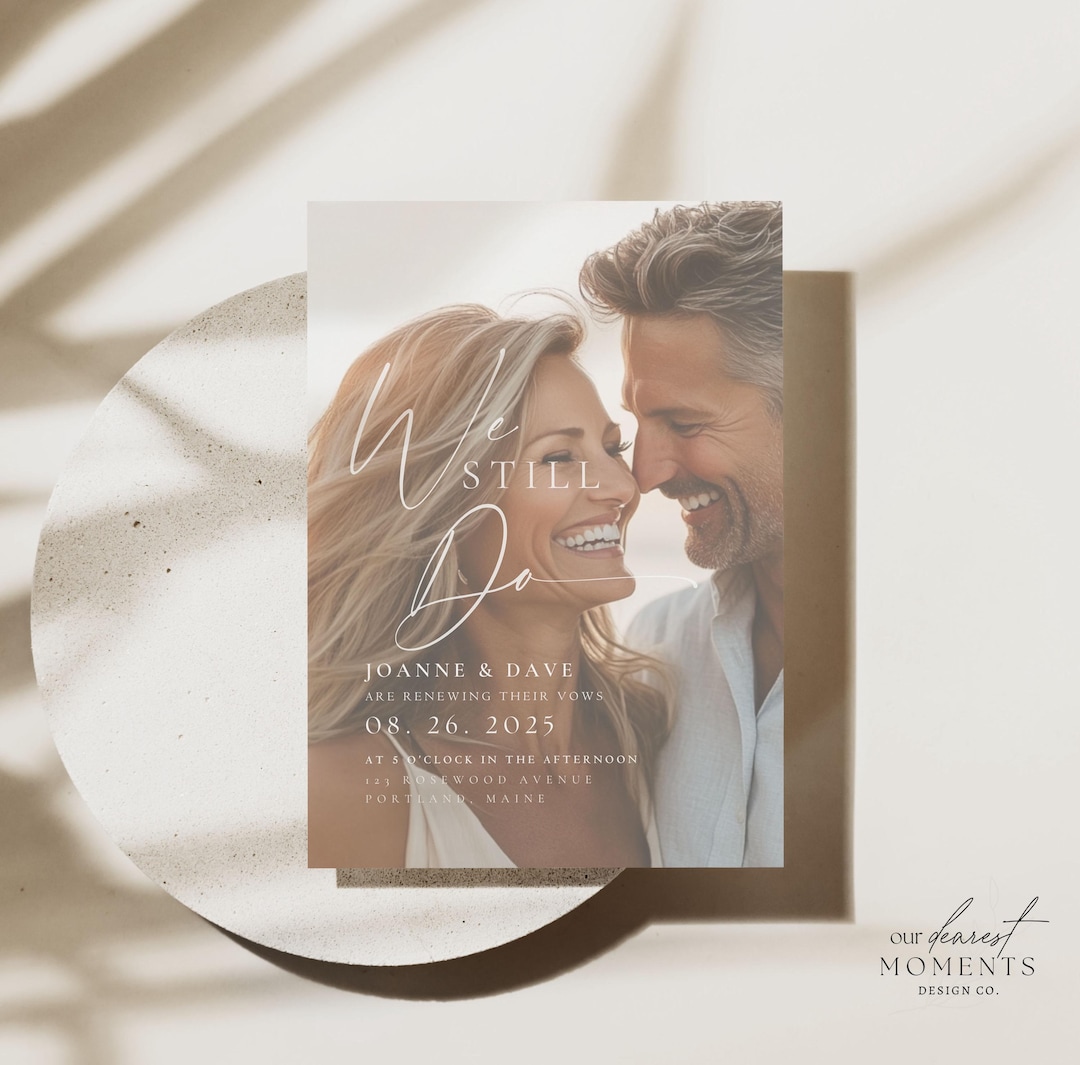 Editable Vow Renewal Invitation Still the One Anniversary Party Invite ...
