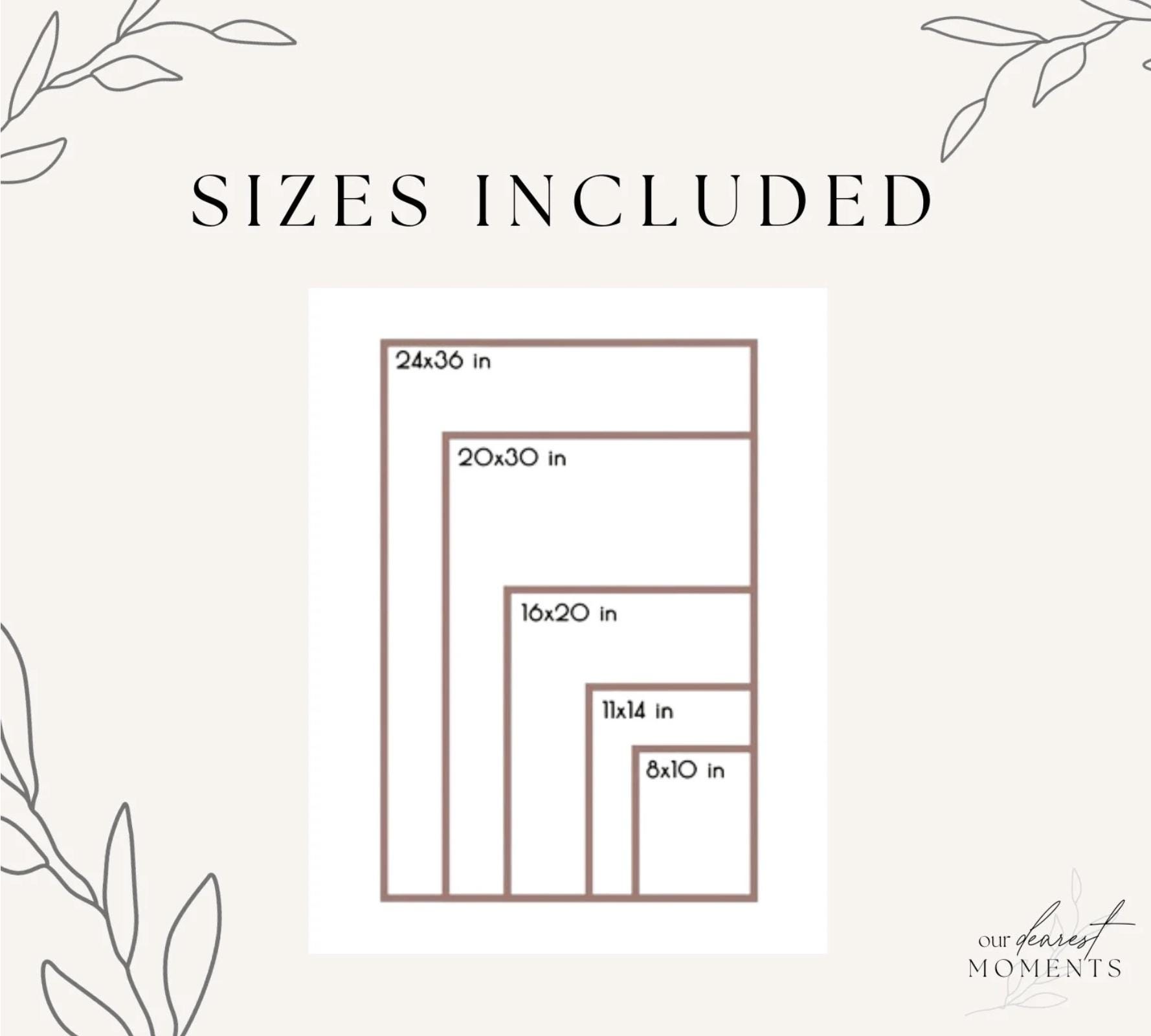 Abc Size Comparison Alphabet Printable Poster 5 Sizes ABC Sign Classroom Digital Instant ...