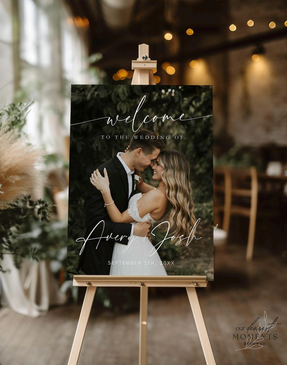 EDITABLE Wedding Welcome Sign, Photo Welcome Wedding Sign Template ...