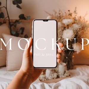 Phone Mockup Cellphone mockup iPhone Screen Mockup Boho Digital invitation Mockup Digital Invite Smartphone mockup Boho Pretty Phone Mockup