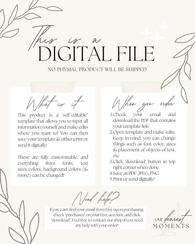 May include: A digital file download graphic with the text "This is a DIGITAL FILE" and "NO PHYSIAL PRODUCT WILL BE SHIPPED". The graphic also includes instructions on how to download and use the file, as well as a message about contacting the shop for help.