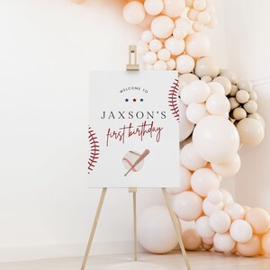 Rookie Year Birthday Bundle First Birthday Bundle for Boy Rookie Year Party Package 1st Birthday Bundle for Boy Rookie Year Boho Baseball image 5