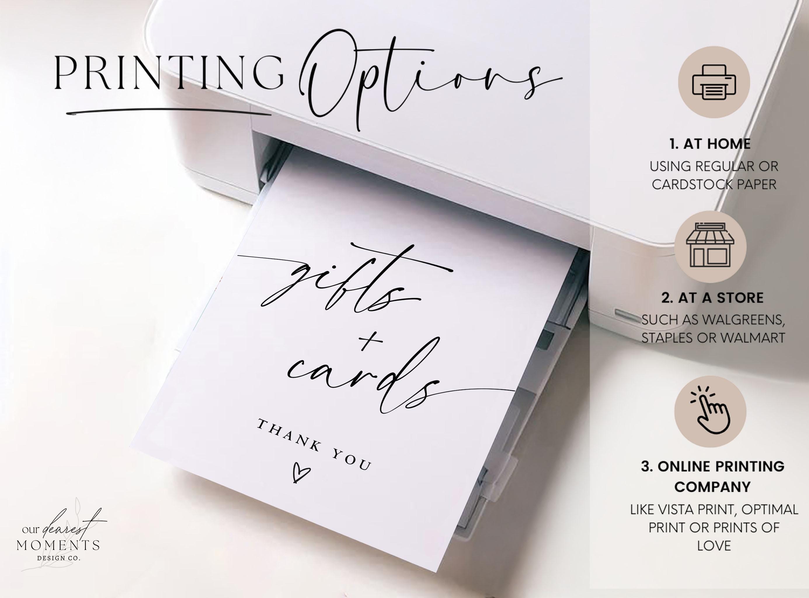 Cards Sign Printable PRINTABLE Cards and Gifts Sign Simple Gift Table Sign, Modern ...