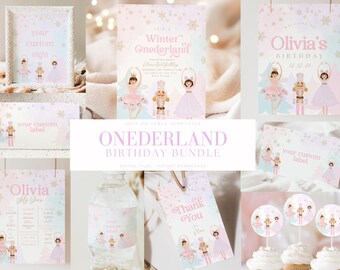 Nutcracker First Birthday Bundle: Winter Onederland, Pastel (Digital Download)