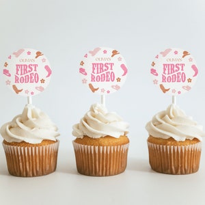 First Rodeo Birthday Party Bundle Boho Retro 1st Birthday Bundle for Girls Cowgirl Western Theme Wild West First Birthday Package Digital image 5