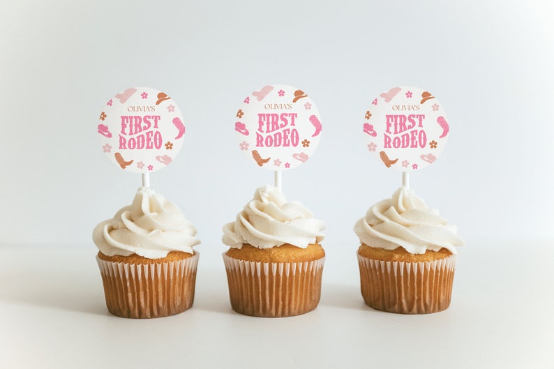 First Rodeo Birthday Party Bundle Boho Retro 1st Birthday Bundle for Girls Cowgirl Western Theme Wild West First Birthday Package Digital image 5