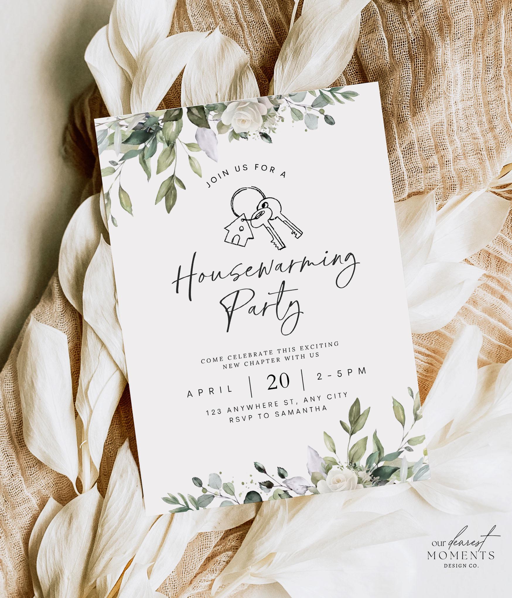 EDITABLE Housewarming Invitation, Housewarming Party Invite, Modern ...
