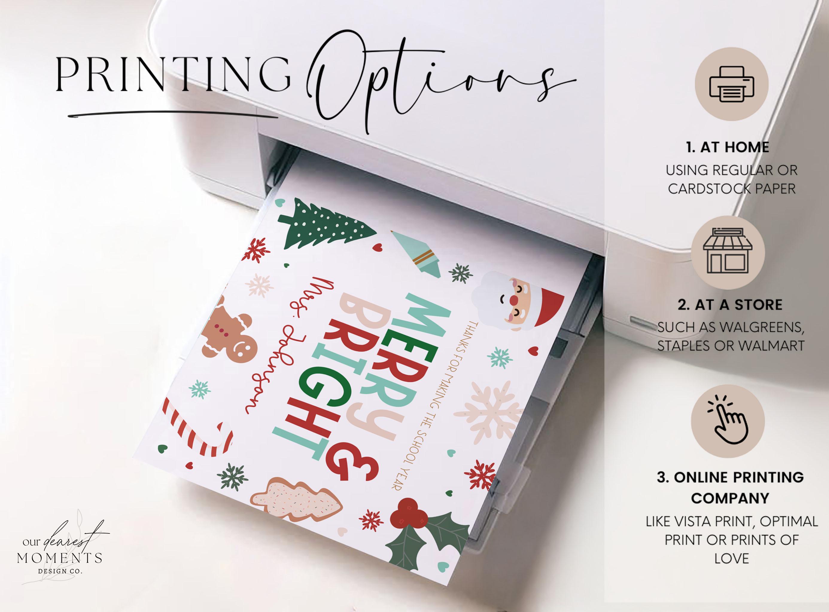 Editable Teacher Christmas Card Thank You School Teacher Appreciation ...