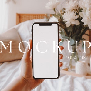 Phone Mockup Cellphone mockup iPhone Screen Mockup Boho Digital invitation Mockup Digital Invite Smartphone mockup Boho Pretty Phone Mockup