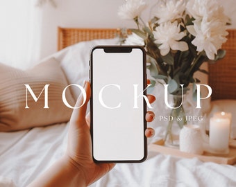 Phone Mockup Cellphone mockup iPhone Screen Mockup Boho Digital invitation Mockup Digital Invite Smartphone mockup Boho Pretty Phone Mockup