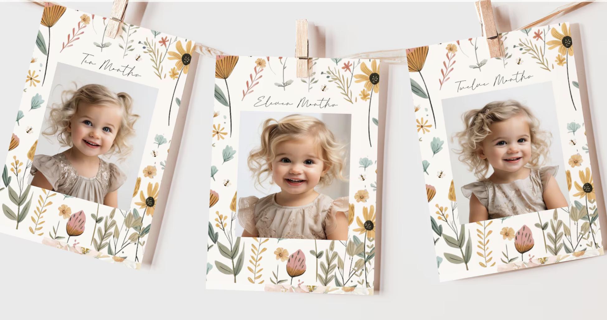 Editable Wildflower Birthday Bundle Girl Flower Birthday Digital ...