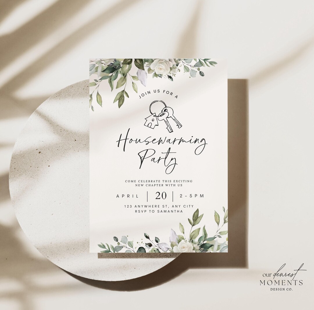 EDITABLE Housewarming Invitation, Housewarming Party Invite, Modern ...