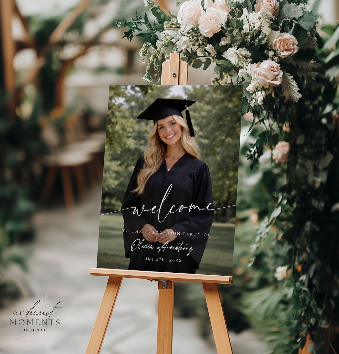 Grad Welcome Sign EDITABLE Photo Graduation Welcome Sign, Grad Poster Template, Graduate ...