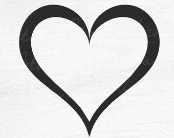 Heart - Instant Digital Download - svg, png, eps, pdf, dxf files - Love, Valentine's Day, Wedding