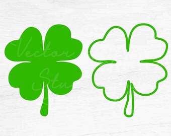 Shamrock Set - Instant Digital Download - svg, png, eps, pdf, dxf files - Saint Patrick's Day, St Patty's Day, Four Leaf Clover, Luck, Irish