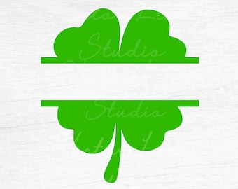Shamrock Monogram - Instant Digital Download - svg, png, eps, pdf, dxf files - Saint Patrick's Day, Four Leaf Clover, Luck, Irish, Gift