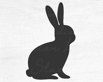 Easter Bunny Silhouette - Instant Digital Download - svg, png, eps, pdf, dxf files - Easter, Rabbit, Peter Cottontail