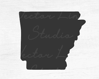 Arkansas State Silhouette - Instant Digital Download - svg, png, eps, pdf, dxf files - Proud Arkansan, Love Arkansas, Native