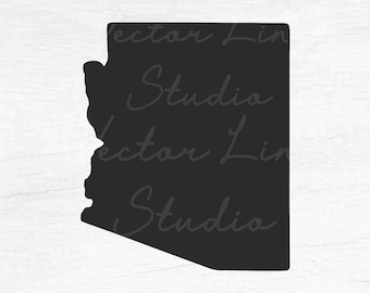 Arizona State Silhouette - Instant Digital Download - svg, png, eps, pdf, dxf files - Proud Arizonan, Love Arizona, Native