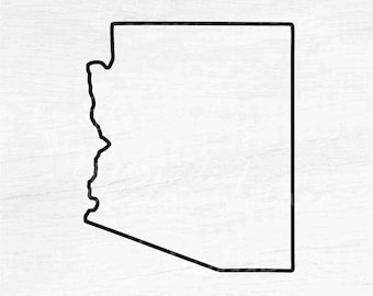 Arizona State Outline - Instant Digital Download - svg, png, eps, pdf, dxf files - Proud Arizonan, Love Arizona, Native