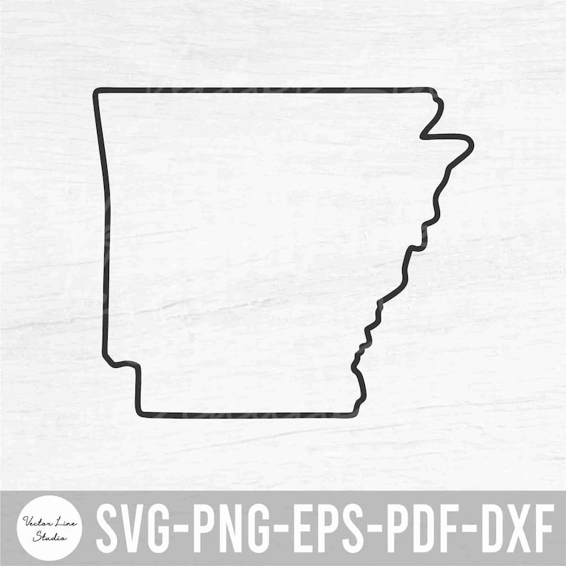 Arkansas State Outline - Instant Digital Download - Svg, Png, Eps, Pdf ...