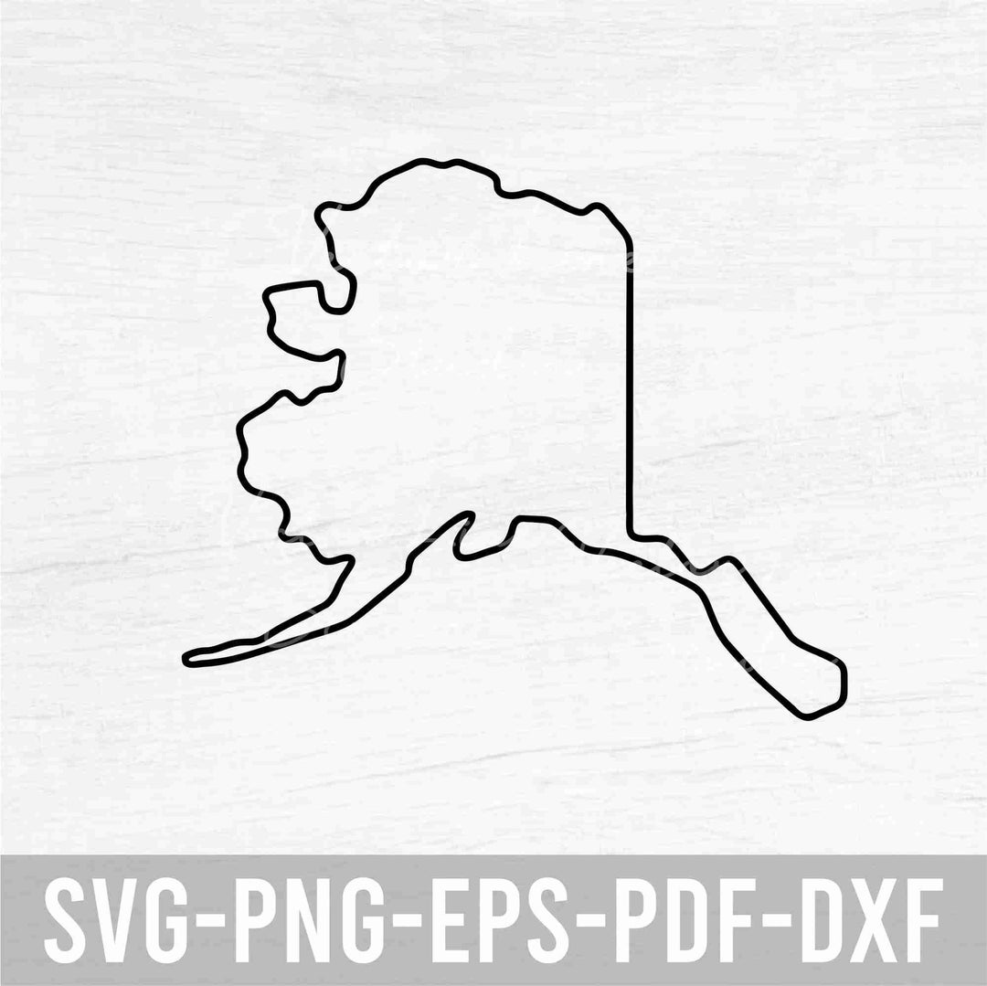 Alaska State Outline Instant Digital Download Svg Png Eps Pdf Alaska State Outline Instant Digital Download Svg Png Eps Pdf