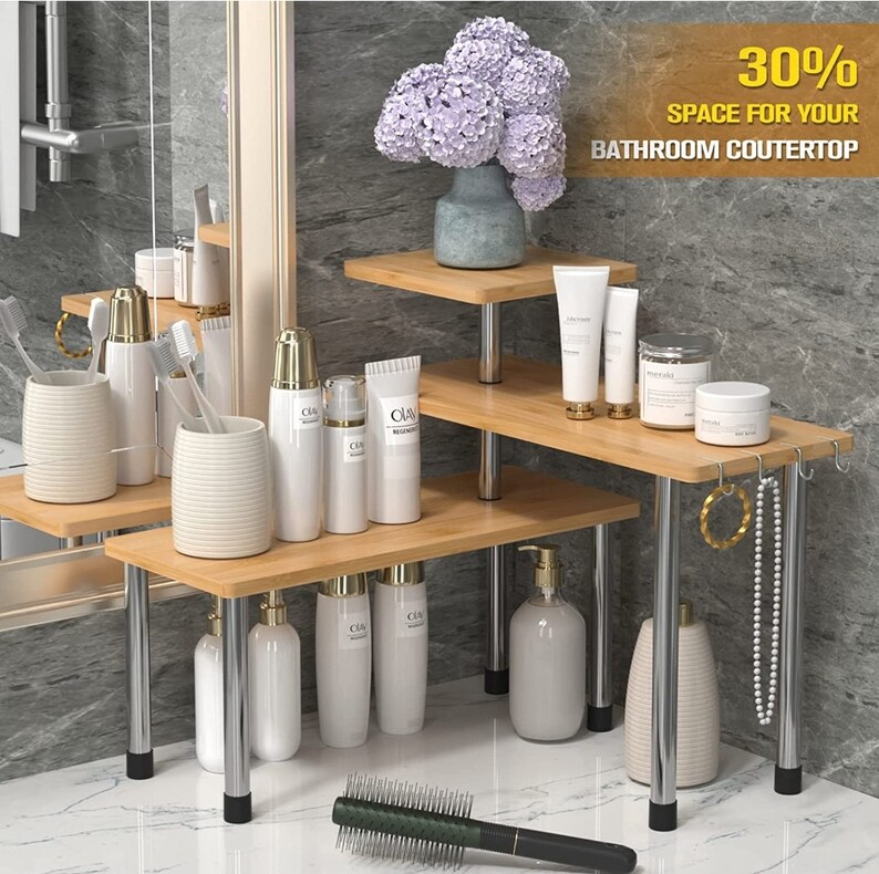 Bathroom Organizer Countertop Organizer Bathroom Shelf 3 Etsy