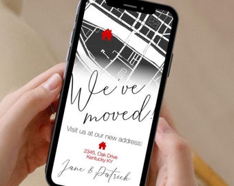 Custom We're Moving Electronic Card, Personalized New Address Ecard, Custom Moving Announcement Digital Card, Social Media Announcement,,