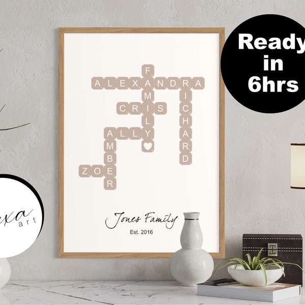 Family Crossword Etsy