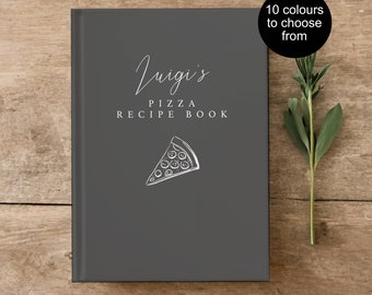 Custom Recipe Text Book Cookbook Hardcover Lined Notebook Unique Gift, Custom Journal, Custom Book with Own Text, Personalized Notebook