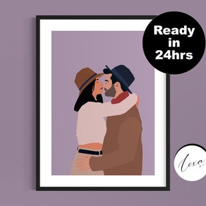Personalisiertes Minimalistisches Portrait, Valentinstagsgeschenk, Sofort-Download, Personalisiertes Portrait, Personalisiertes Portrait, Personalisiertes Portrait