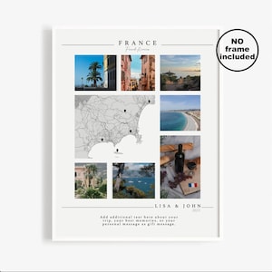 Personalisierte Reiseerinnerungen, Benutzerdefiniertes Reiseplakat, Abenteuer Wandkunst, Reisegeschenk, Urlaubsfotokunstdruck, druckbare Fotocollage