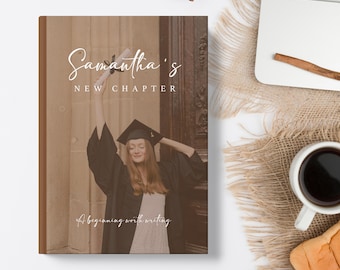 Personalized Photo Graduation Journal, Custom New Chapter Notebook, Senior Class Gift, College Grad Keepsake, Graduation Present for Her Him