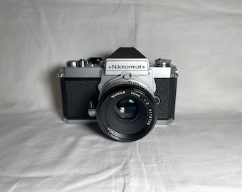 Nikon Nikkormat FT2 W/ Nikkor 50mm 1:2 vintage SLR for 35mm film