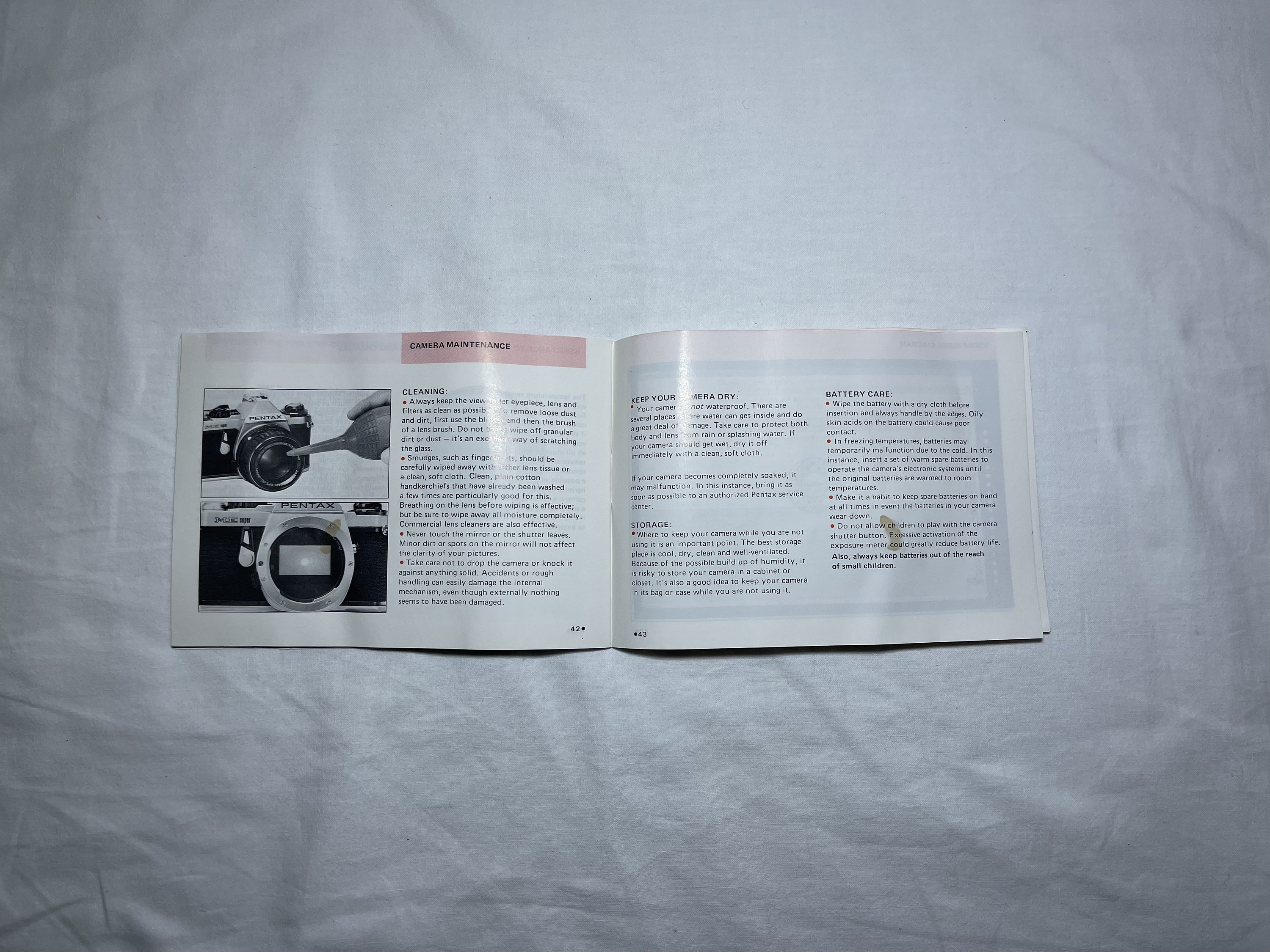 Mode d'emploi original Pentax ME Super - France