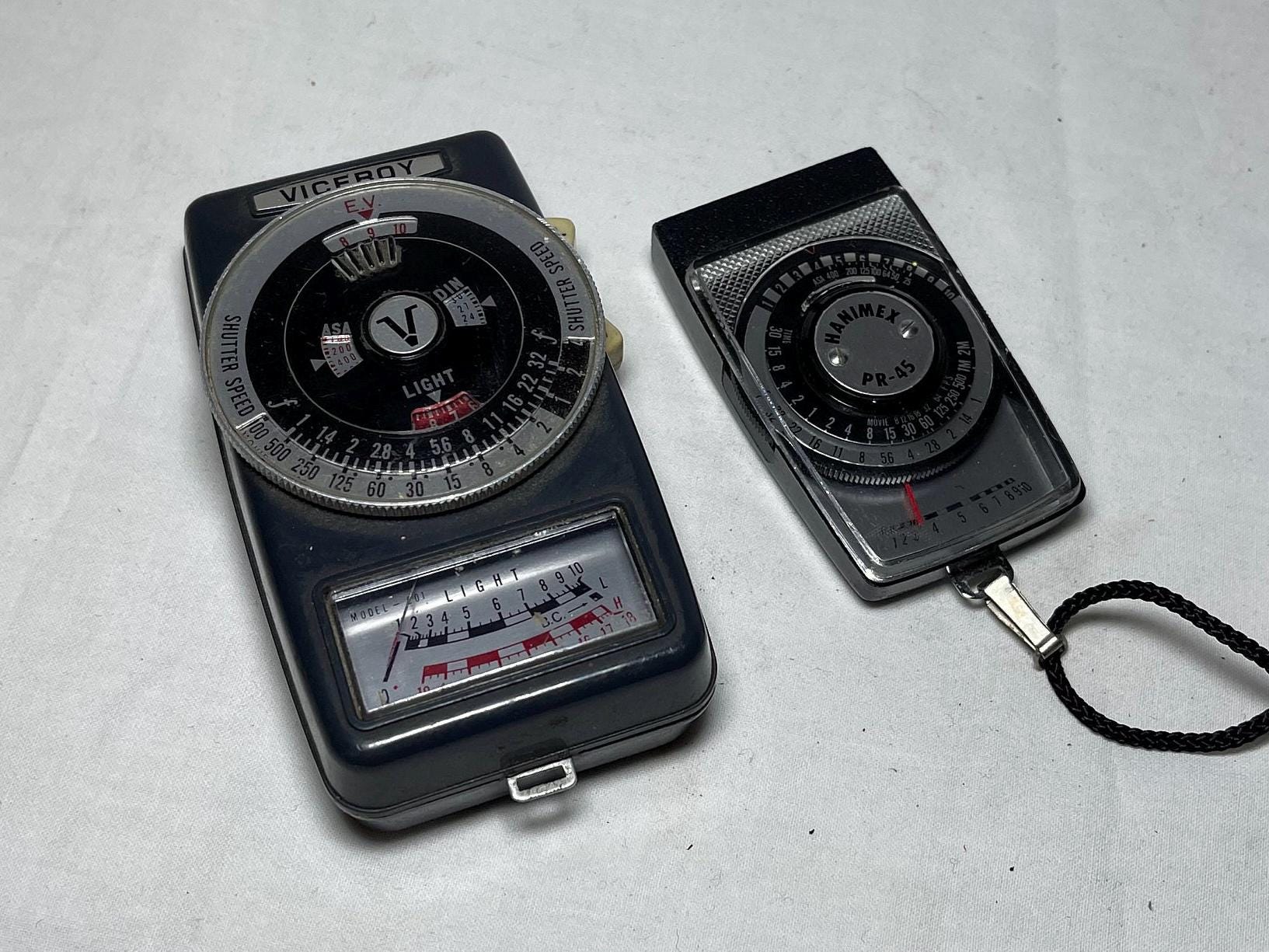 Luxmètre Ancien Minilux Avec Chainette Laiton Vintage