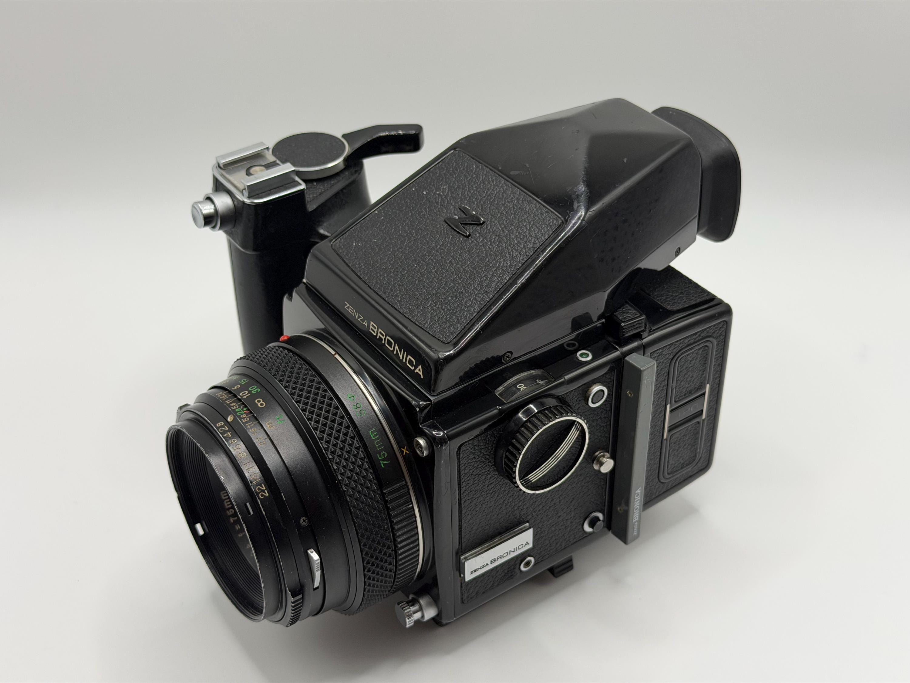 Zenza Bronica ETRS W/ 75mm 2.8, Winder and 120 Film Back | Vintage