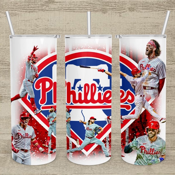 20 Ounce Phillies Tumblers ~ Philadelphia Phillies Designs ~ Philadelphia ~ Fightin' Phils ~ MLB ~ Straight or Sport Tumbler