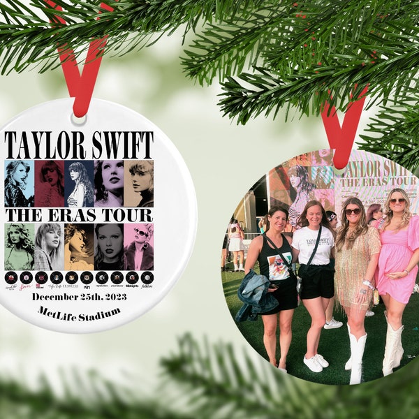 Taylor Swift | Eras Tour | Custom Ornament | Photo Ornament | Ceramic | Metal | Wood | Swiftie Christmas |