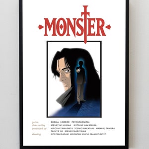 Cartaz de Anime de Monstro, Cartaz de Anime e Mangá Presente, Presente para AnimeLover, Cartaz de Kenzo Tenma, Johan Liebert, Decoração de Quarto, Cartaz de Quarto de Anime